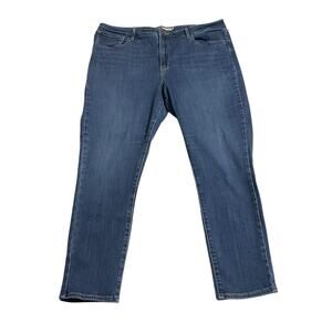 Levis 721 Womens Jeans Size 34 Blue High Rise Skinny Ankle Medium Wash Denim